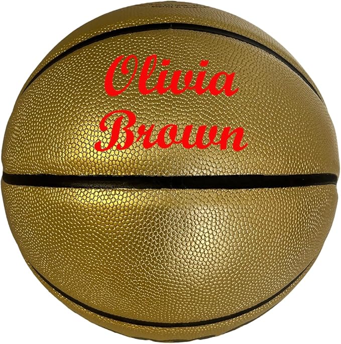 HAMMET Personalized Basketball – Customized Basketball with Your Name or Text – Multiple Colors, Fonts & Designs Available – Durable for Indoor and Outdoor - Ideal Gift for Son, Daughter, Boy or Girl