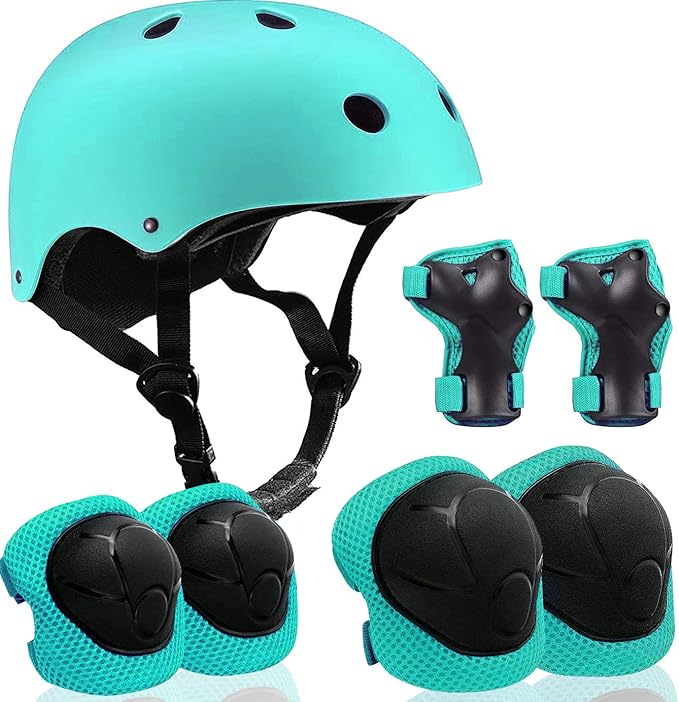 Adjustable Helmet for Ages 5-16 Kids Toddler Boys Girls Youth,Protective Gear with Elbow Knee Wrist Pads for Multi-Sports Skateboarding Bike Riding Scooter Inline skatings Longboard Roller Skate