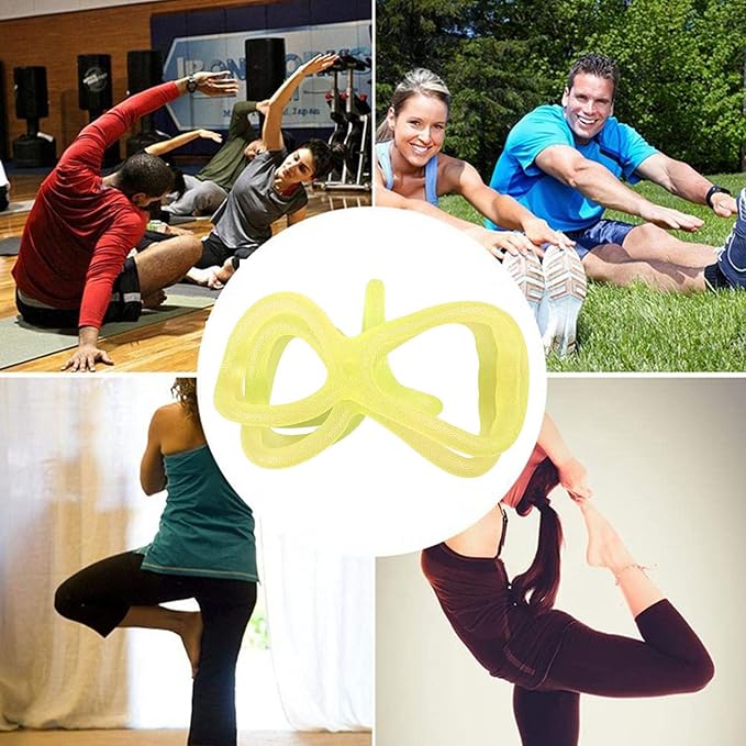 7 Ring Stretch Resistance Exercise Band, BetterJonny Workout Bands Yoga Stretching，Foot, Leg and Arm Exerciser for Home or Fitness Center Workout Walking Exercise