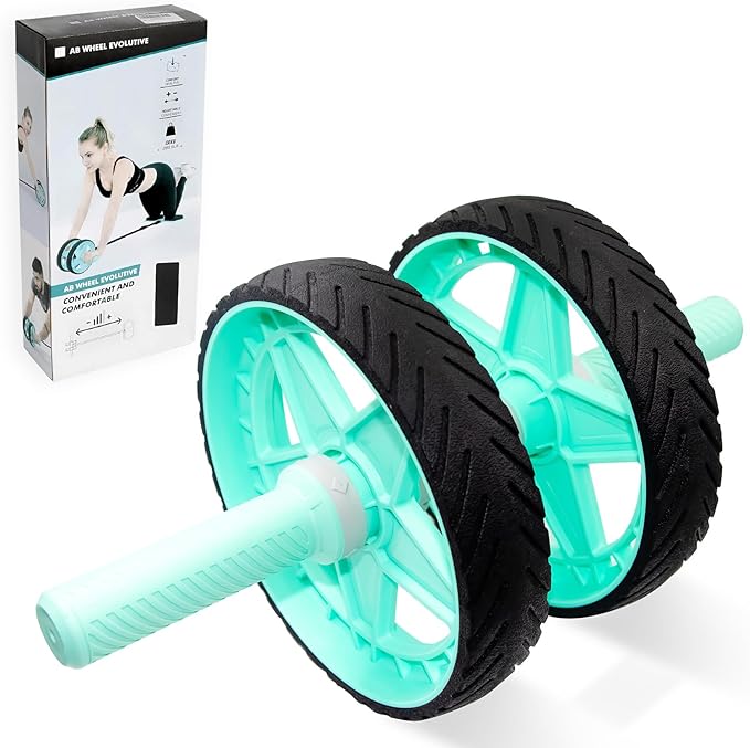 2025 New Double-Wheel Ab Roller for Core Training – Rebound Design with Adjustable Elastic Band, Silent Non-Slip Wheels, Detachable Build, Knee Pad & Bands – Home Gym Gear for Men/Women