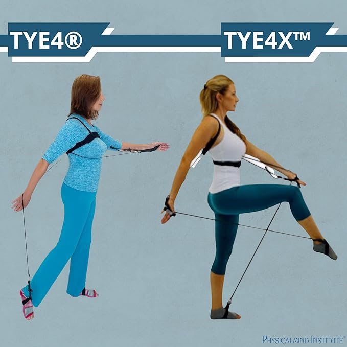 TYE4® and TYE4X™ - Pilates Wearable Resistance/Assistance; Total Body Exercise; Core Strengthening, Portable, Home Gym, Pilates, Yoga, Barre, Posture, Stretching, Balance