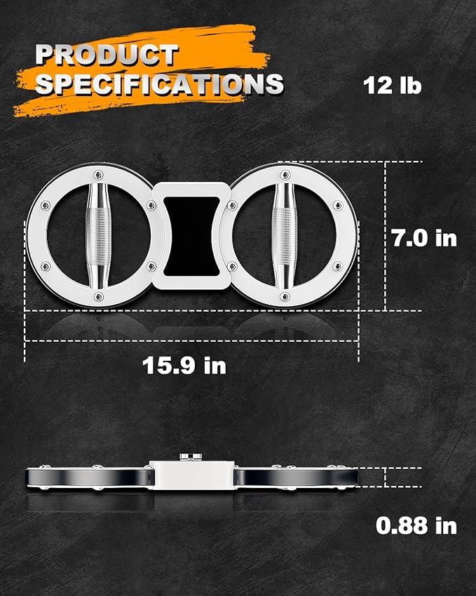 Rotator Burn Machine, 8-12LB Arm Exercise Equipment with Adjustable Resistance, Spinning Arm Machine, Gripster Forearm Trainer, 360 Degree Rotating Grips, Forearm Grip Strengthener