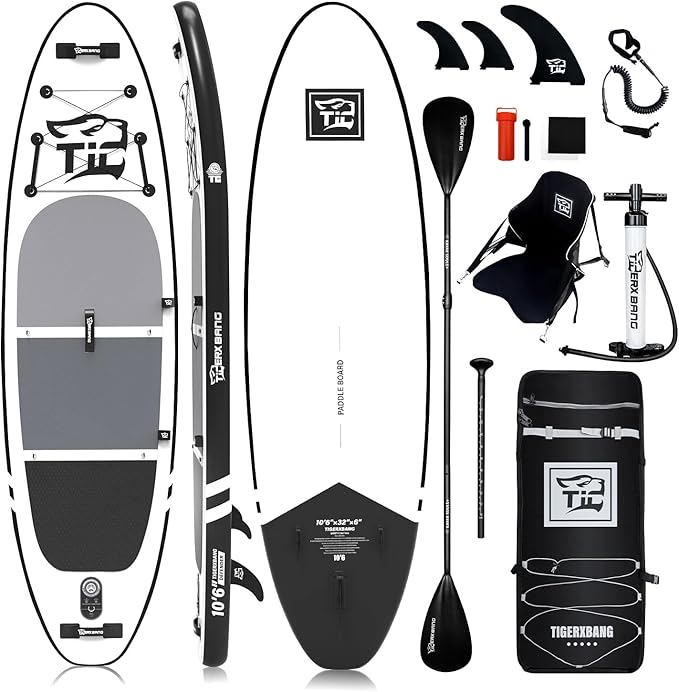 Inflatable Paddle Board with Premium SUP Board Accessories, Allround Paddle Boards for Adults/Kids,Stand Up Paddle Board Defender Collection