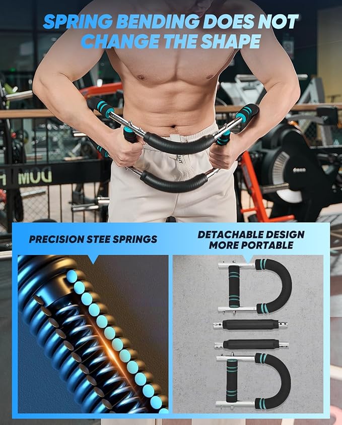 Saker Twister Arm Trainer,PowerTwist Arm Trainer,Home Workout Equipment,Upper Body Strength Training Machine,Detachable Design,Fitness Anywhere