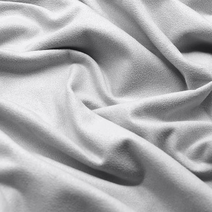 Eunzel Hot Yoga Towel, Super Absorbent Yoga Mat Towel Soft Suede Microfiber Non-Slip Towel for Bikram Pilates and Yoga Mats 72" x 26.5", Light Grey