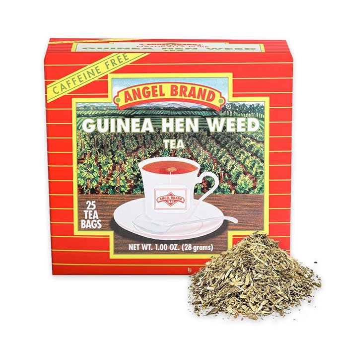 Angel Brand guinea hen weed root tea 25 Tea Bags – blend of Guinea Hen Weed, Lemon Grass, Ginger, & Orange Peel - Enjoy anamu plant tea with Balanced Flavor, Rich Nutrients & Health Benefits