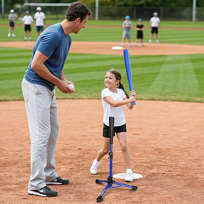 Baseball Tee for Kids,Youth Stand Set,Teeball Set,Youth Baseball,Softball Batting Tee Set,Easy Adjustable Height