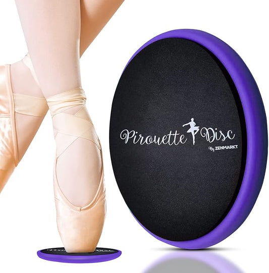 Ballet Pirouette Disc for Dancers - Portable Turn Disc for Dancing on Releve, Gymnastics and Ice Skaters - for Better Pirouette Technique, Releve, Turns and Dance Spinning