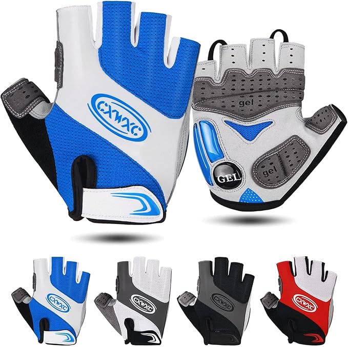 CXWXC Cycling Gloves for Men Women - Breathable Gel Road Mountain Bike Riding Gloves - Anti-Slip Bike Glove for Fitness Cycling Training Outdoor Sports