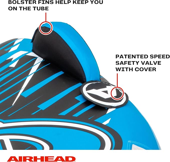 Airhead G-Force Inflatable Towable Tube | 2-4 Rider Models | Dual Tow Points | Full Nylon Cover | Kwik-Connect | Patented Speed Valve | Boat Tubes and Towables