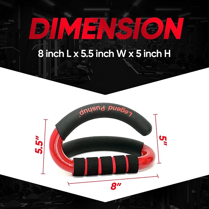 Legend Pushup – Advanced Push-Up Bars to Eliminate Wrist Pain, Generate More Muscle Growth, Deliver Faster Results, and Prevent Plateaus – Rocking Handle Design for Natural Movement and Effective Workouts