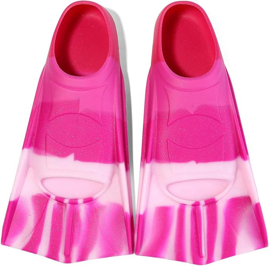 Kids Swim Fins,Short Kids Fins Youth Swimming Flippers for Lap Swimming Training for Children Girls Boys Beginners