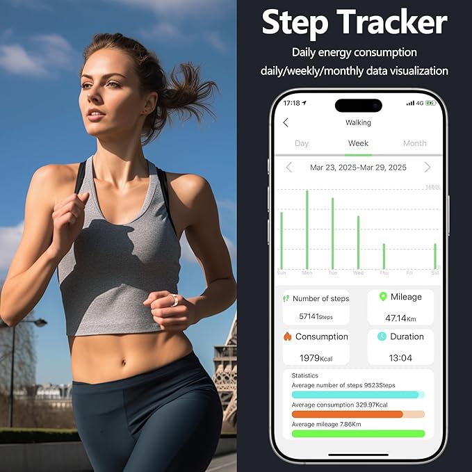 Thin Smart Ring for Fitness & Health Tracking -Heart Rate/Blood Oxygen Monitor, 5ATM Waterproof, Sleep Analysis, Pedometer -No APP Subscription Compatible with Smartphone (Rose Gold, 12)