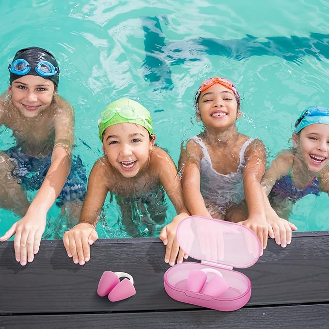 2 Pack Nose Plugs for Swimming for Adults and Kids (Age 7-12), Waterproof Soft Silicone Swimming Protectors Nose Block Nostril Plugs for Swimmers Surfers Water Sports