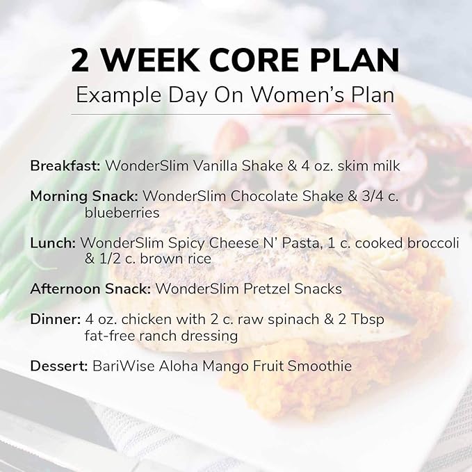 Wonderslim 2 Week Weight Loss Meal Kit – 70 Ready to Eat Diet Foods for Weight Loss, Prepackaged Meals & Snacks for Men & Women, with Built-In Structure for Long-Term Success