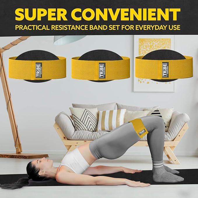 Fabric Resistance Bands for Legs - Workout Bands Resistance Bands for Men and Women - Booty Bands for Working Out - Exercise Bands Resistance Bands Set - Elastic Bands for Exercise