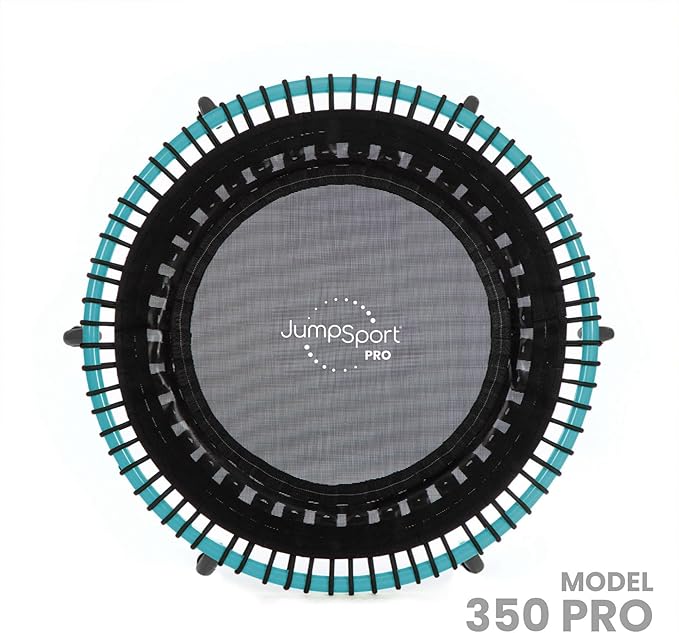 JumpSport 350 PRO Indoor Heavy Duty Fitness Trampoline, 39-inch | 36 Premium EnduroLast 4 Elastic Cords | Customized Bounce with 7 Settings | 300 lb Wt. Rating | 60-Day Free Trial to 350+ Videos