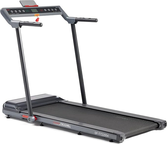 Sunny Health & Fitness Strider Foldable Treadmill, 20-Inch Wide Running Belt with Optional Exclusive SunnyFit™ App and Enhanced Bluetooth Connectivity