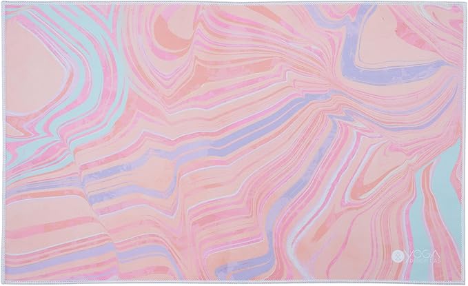 Yoga Design LAB | The Hand Towel | Premium Non Slip Hand Towel | Designed in Bali | Colorful Eco Printed + Quick Dry + Soft | Hot Yoga, Bikram, Ashtanga, Sport, Barre, Travel (Pearl)