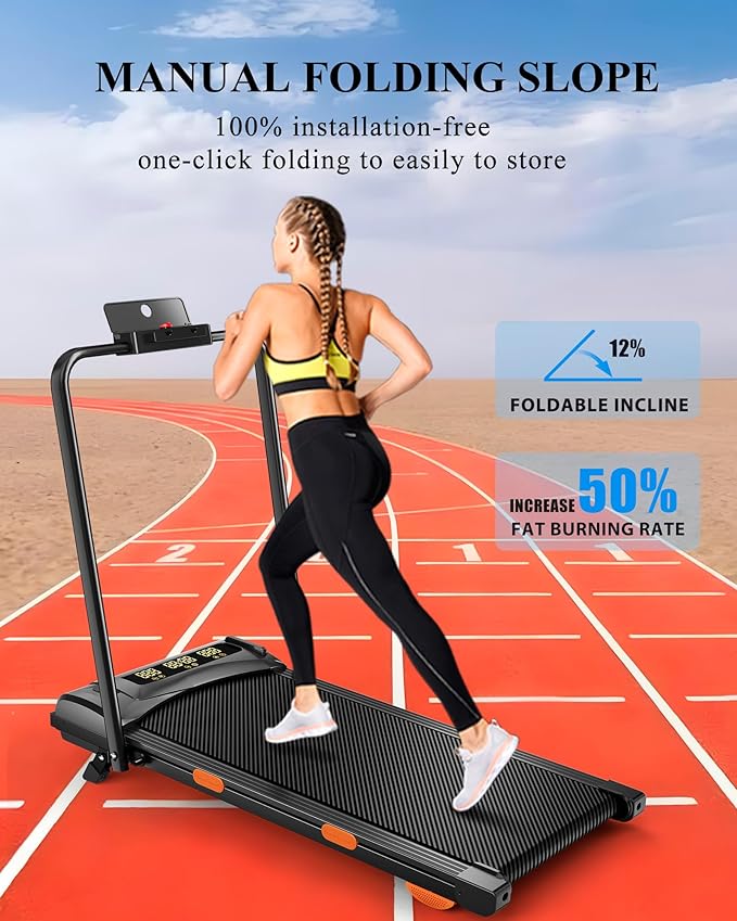 8.7MPH Walking Pad Treadmill for Home with Incline, 3.5HP Real Brushless Treadmill with Incline 350 lb Capacity, Double Deck Running Desk Treadmills Support App and Pre-Set Mode