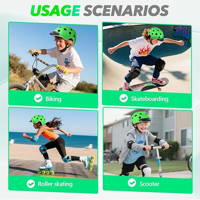 Kids Bike Helmet for 5-8-14 Kids Skateboard Helmet Boys Girls Child Youth Adjustable Lightweight Ventilation and Multi-Sports Scooter Cycling Roller Balance Bike