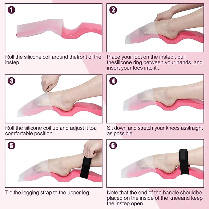 Ballet Foot Stretcher Set Dance Stretching Equipment Pine Dance Feet Arch Enhancer with Elastic Stretch Band 2 Pads Leg Strap Carry Bag for Dancers Gymnastics Yoga Flexibility Workout