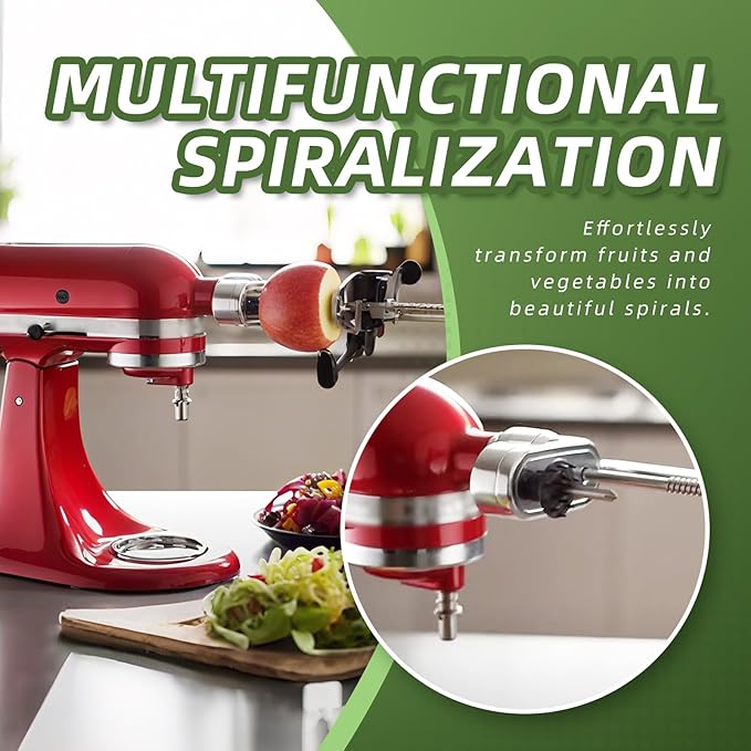 W11032781 Holder Spiralizer Stand Mixer Fruit Vegetable Attachment Fits for Whirlpool Kitchen Aid Replacement Parts W10801017 (2PC)