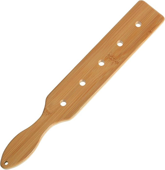 Bamboo Wood Paddle, 14 Inch Wooden Paddle with Airflow Holes