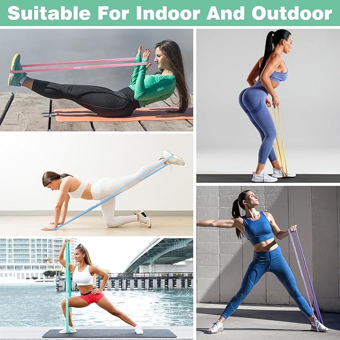 Resistance Bands for Working Out, Exercise Bands, Workout Bands, Pull Up Assistance Bands for Body Stretching Training Physical Therapy Muscle Training for Men & Women