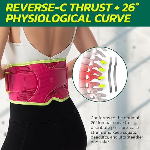 Back Brace for Lower Back Pain Relief, 8X Powerful Support System,Lumbar Support Belt for Men & Women Ergonomic 3D knitted Design with Adjustable Strap for Fitness Running Home Pilates Black S