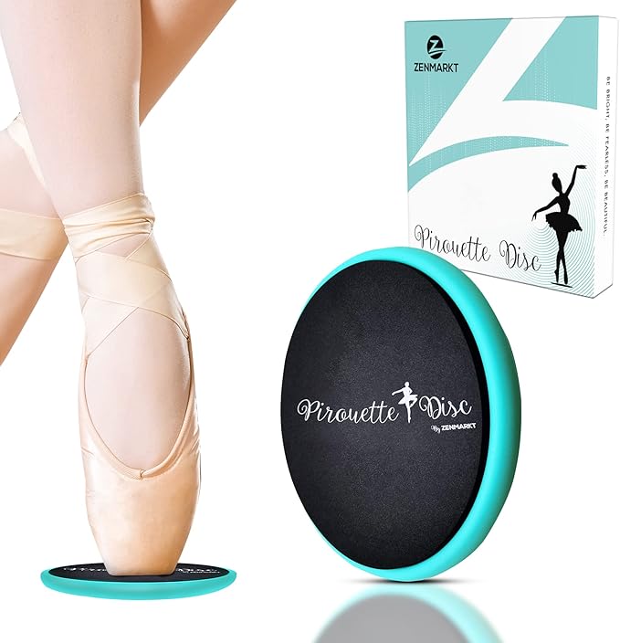 Ballet Pirouette Disc for Dancers - Portable Turn Disc for Dancing on Releve, Gymnastics and Ice Skaters - for Better Pirouette Technique, Releve, Turns and Dance Spinning