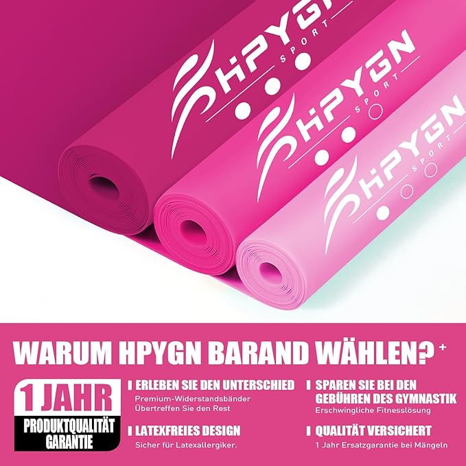 Resistance Bands, Exercise Bands, Physical Therapy Bands for Strength Training, Yoga, Pilates, Stretch Elastic Band with Different Strengths, Workout Bands for Home Gym