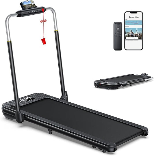 WELLFIT Walking Pad Treadmill with 10% Auto/Manual Incline for Home Office Apartment– 360 LBS Capacity, Under Desk Treadmill with Hiking Climbing Mode for Efficient Fat-Burn, Wide Running Belt