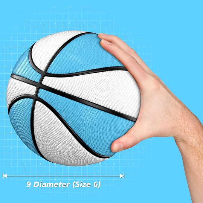2 Pack Pool Basketball - Choose Between Size 3 and Size 6, Waterproof Ball with Anti-Slip Grip, Sturdy for Swimming Pool Basketball Hoops & Games
