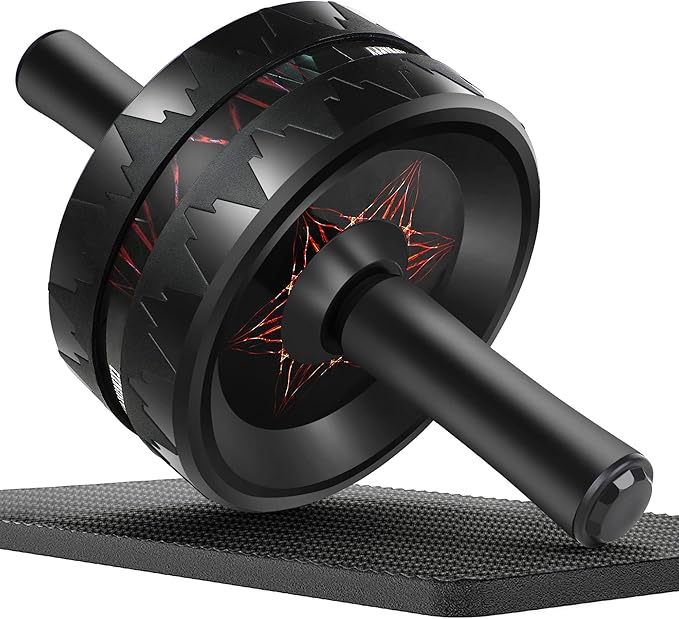 AB Roller Wheel - Ab Roller for Abdominal Workout and Core Strength Training, Portable Ab Wheel Roller Exercise for Men Women Fitness Lover, No Noise Ab Wheels with Thick Knee Pad for Home Gym &Travel