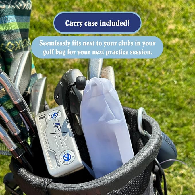 Putting Rail & Golf Stance Training Aid 2-in-1 | Golf Alignment & Putting Ruler 36 Inches with Carrying Case
