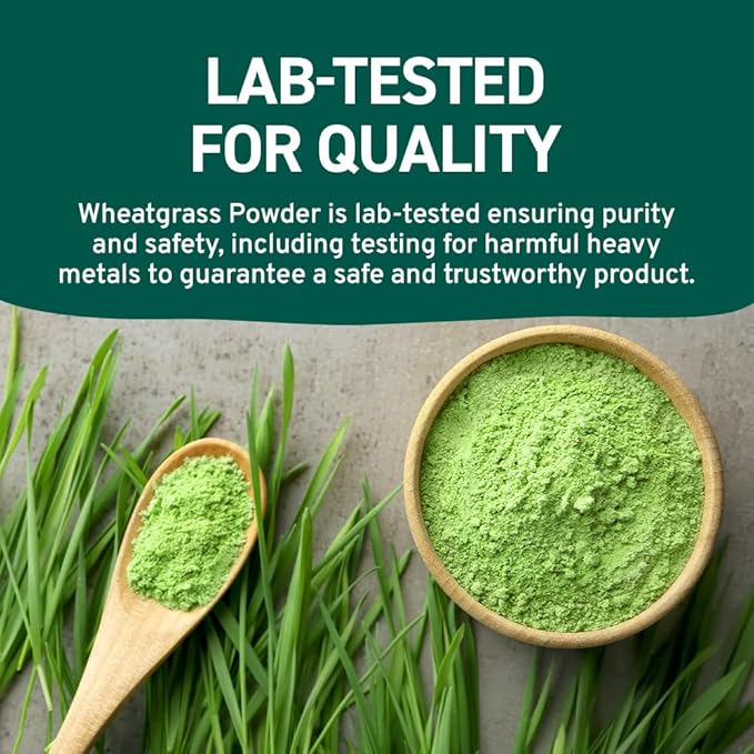 HANDPICK USDA Organic Wheatgrass Powder (10oz) Rich Green Powder - Lab Tested | 100% Whole Leaf | Gluten Free, Non-GMO | No Sugar, No Artificial Ingredients | Resealable Ziplock Pouch