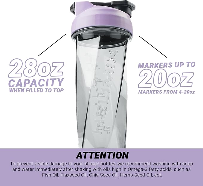 HELIMIX 2.0 Vortex Blender Shaker Bottle Holds upto 28oz | No Blending Ball or Whisk | USA Made | Portable Pre Workout Whey Protein Drink Shaker Cup | Mixes Cocktails Smoothies Shakes | Top Rack Safe