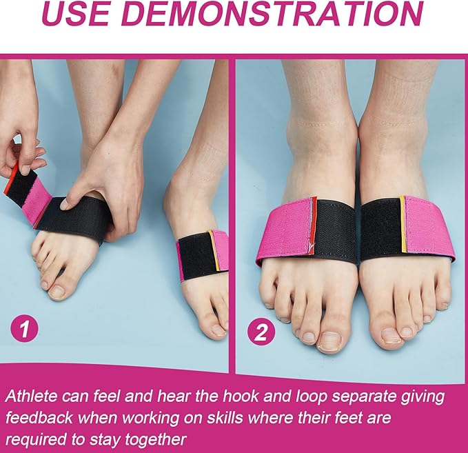 Shappy 2 Pairs Gymnastics Sticky Toes Tumbling Equipment, Cheer Coach Essentials, Back Handspring Helper for Stunt Coach, Athlete Adjustable Bands, Help Training Back Flip Tuck
