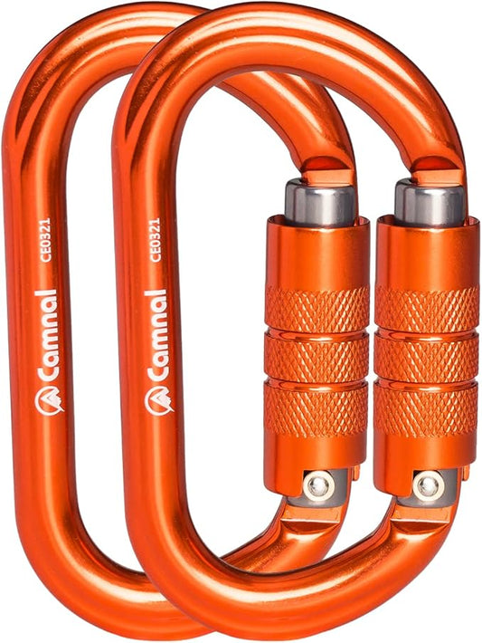 Heavy Duty Carabiner, 25kn(About 5620 lbs) Oval Carabiner Clip O-Shape Rock Climbing Carabiner Lightweight Caribeener for Climbing, Mountaineer, Aerial Work