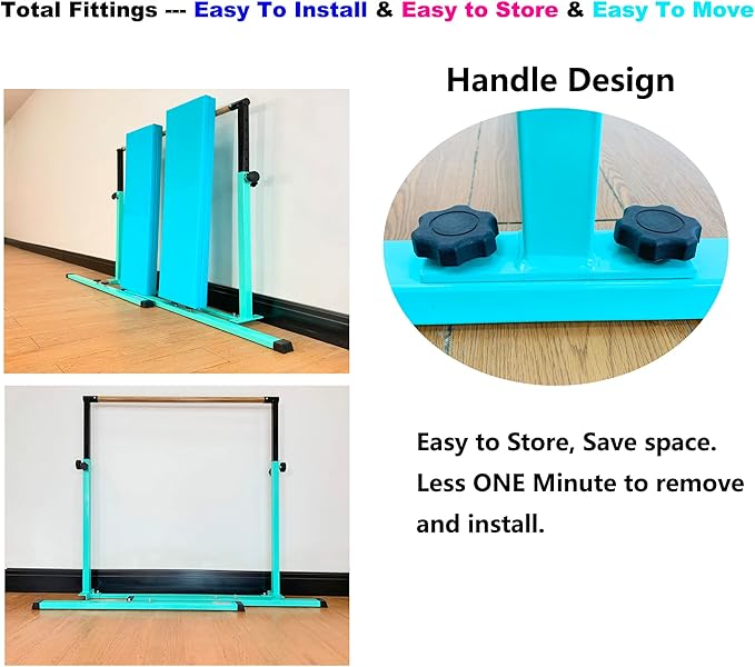 4FT/5FT Gymnastic Bar Set Gymnastics Horizontal Bar Gymnastics Kip Bar for Kids Home Use