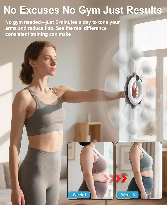 Arm Workout for Men and Women, 360° Hand-Crank Forearm Trainer, Chest Trainer,Shoulders and Arm Muscle Training Fitness Equipment, Home Workout Equipment and Gym Workouts