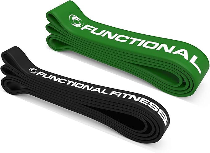 Pull Up Assist Bands Set by Functional Fitness. Heavy Duty Resistance and Assistance Training Band