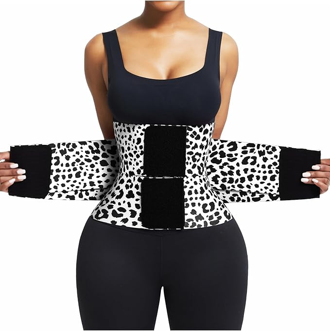 FeelinGirl Waist Trainer Belt Waist Cincher Trimmer Ab Belt Tummy Control Body Shaper with Triple Wrap Women and Men