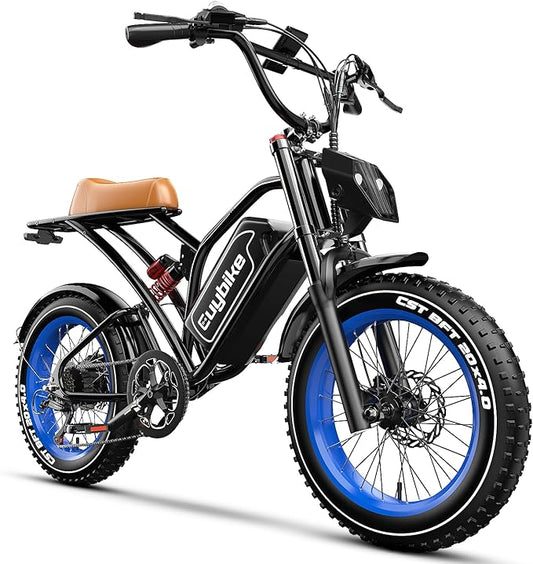 1500W Electric Bike for Adults,48V 20/60Ah Removable Battery Max Range 80Miles & 30MPH Electric Bicycle,20''×4" Fat Tire Ebike,Adult Electric Bicycles for Commute Beach Snow,E-Bike UL Certified