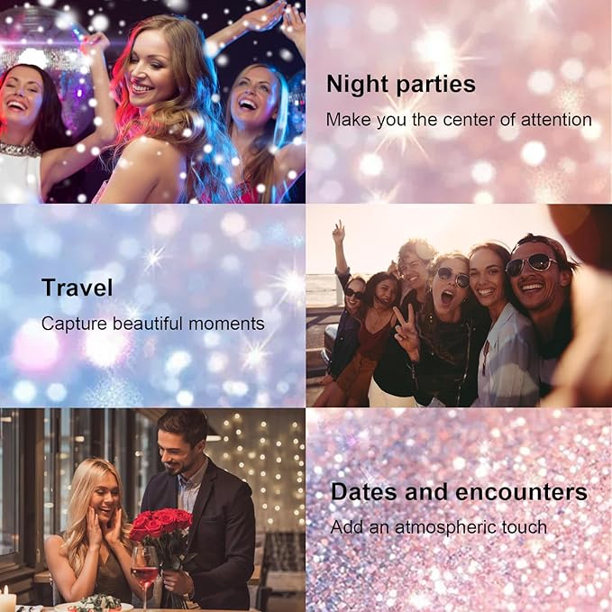 Hair and Body Glitter Spray, 60ml Glint-Rainbow Glitter Hairspray Dry Powder Makeup for Clothes, Festival Rave Prom Loose Sparkle Powder,Holographic Ultra Fine Glitters for Crafts (Glint-Rainbow)