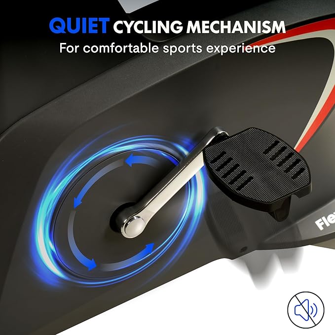 FLEXISPOT Exercise Bike with 2D Desktop, Space Saving Under Desk Bike with Removable Desk, Stationary Bikes Indoor Bikes with 300LBS Heavy Duty 8-Level Resistance Flywheel Optional LCD, V9PRO/V9MAX