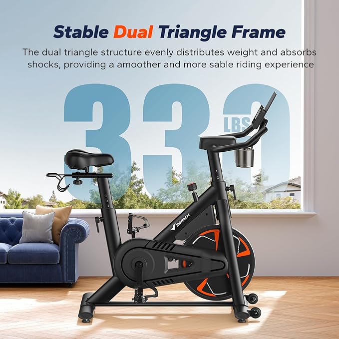 MERACH Indoor Cycling Bike, Exercise Bike for Home with Magnetic, Bluetooth Stationary Bike with APP Data Tracking, and Tablet Holder