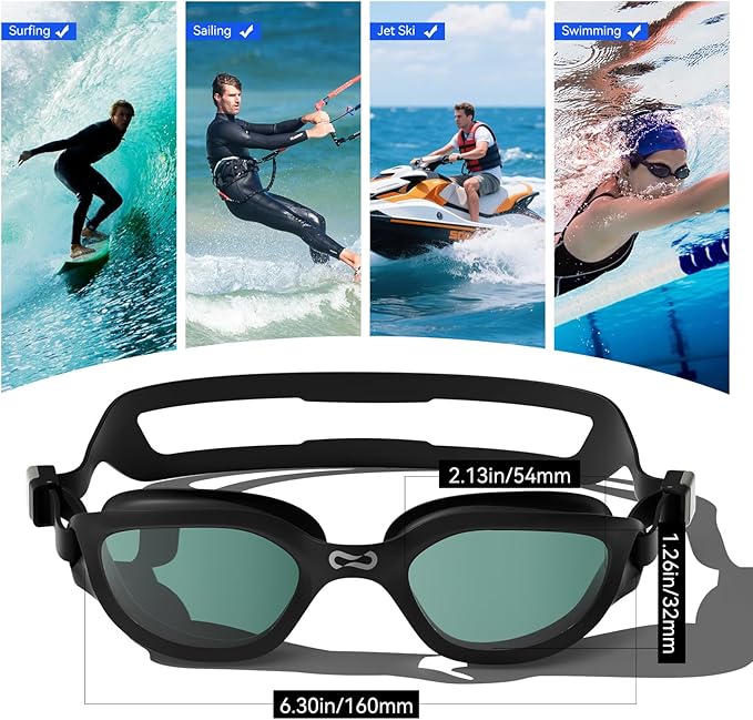 COPOZZ Swim Goggles Adult Women, Swimming Goggles for Women & Men, Anti-Fog No Leaking UV Protection for Adult
