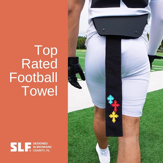 SLEEFS Crosses Chroma Black Thin Football Towel